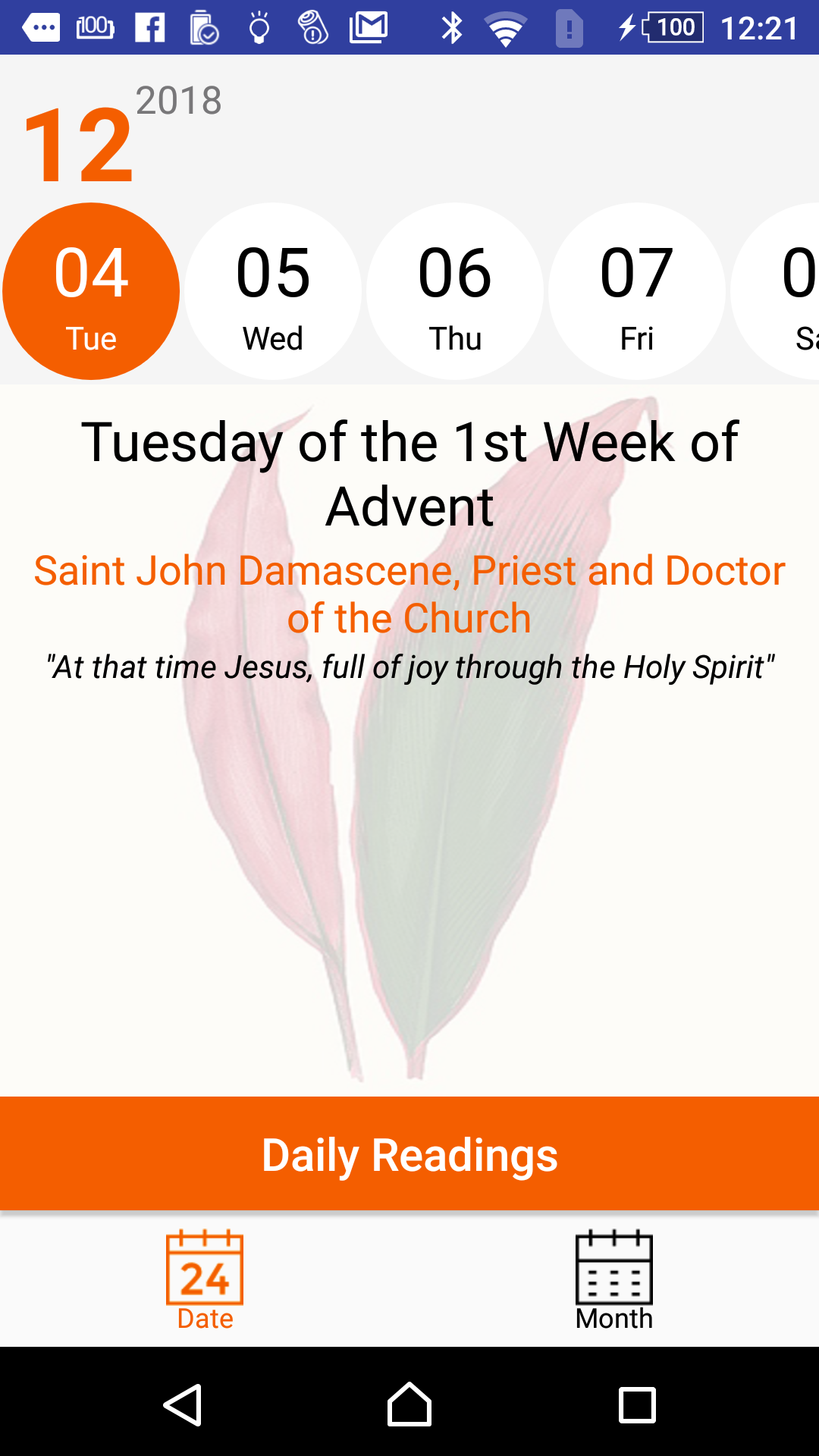 Roman Catholic Calendar